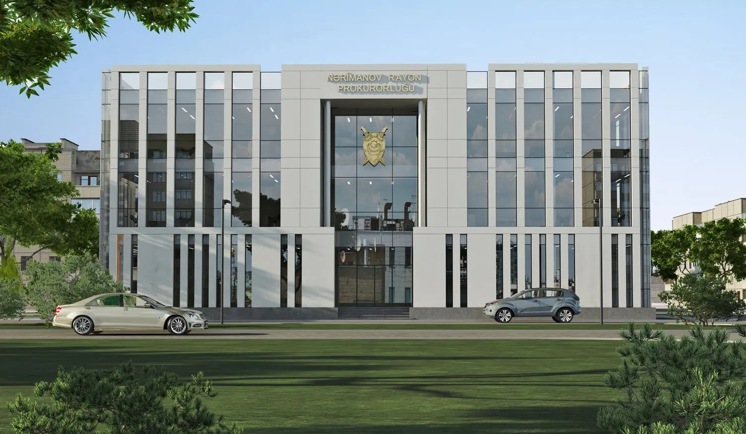 Administrative Building civic concept plaza visualization