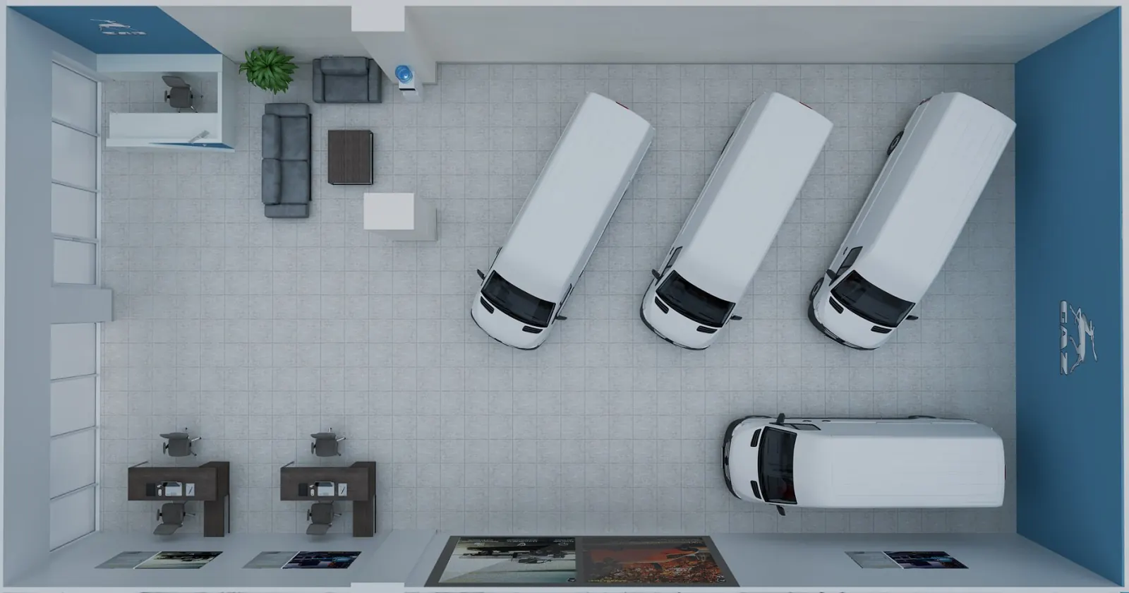 GAZ Motor Show 2024 — Showroom main entrance pavilion with open vehicle display forecourt and pedestrian plaza