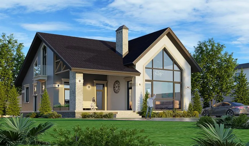 Private Villa Collection — Part 1: Modern Minimalist — Crisp two-story cubic residential design with dark metal accents and stone cladding